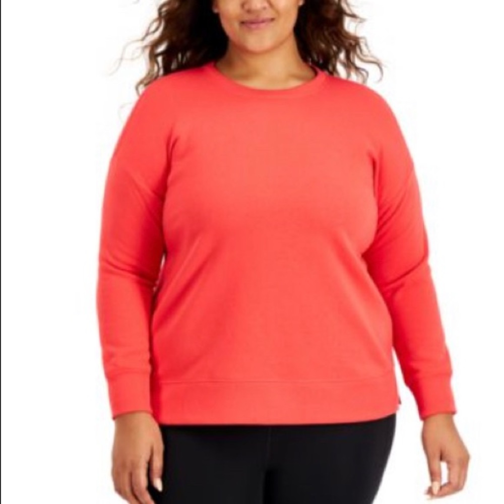 Ideology Plus Size Sweatshirt - 1X - Coral
